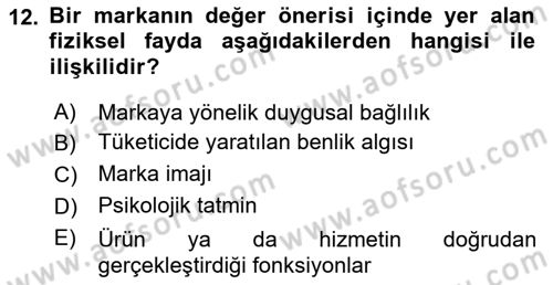 Reklamda Yaratıcılık Dersi 2025 - 2026 Yılı Yaz Okulu Sınav Soruları 12. Soru