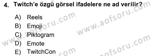 Dijital İçerik Pazarlaması Dersi 2021 - 2022 Yılı (Final) Dönem Sonu Sınav Soruları 4. Soru
