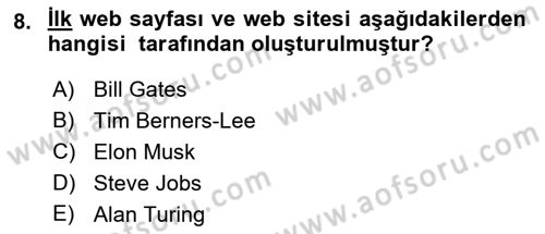 Dijital İçerik Pazarlaması Dersi 2021 - 2022 Yılı (Final) Dönem Sonu Sınav Soruları 8. Soru