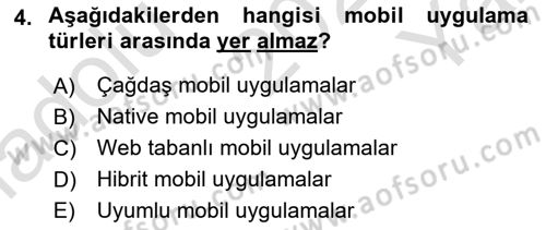 Dijital İçerik Pazarlaması Dersi 2021 - 2022 Yılı Yaz Okulu Sınav Soruları 4. Soru