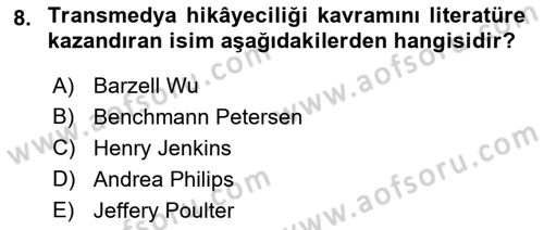 Dijital İçerik Pazarlaması Dersi 2022 - 2023 Yılı Yaz Okulu Sınav Soruları 8. Soru