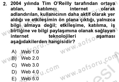 Dijital İçerik Pazarlaması Dersi 2023 - 2024 Yılı (Vize) Ara Sınav Soruları 2. Soru