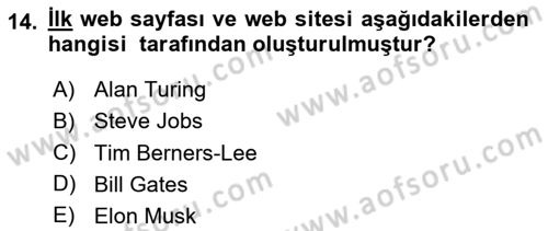 Dijital İçerik Pazarlaması Dersi 2023 - 2024 Yılı Yaz Okulu Sınav Soruları 14. Soru