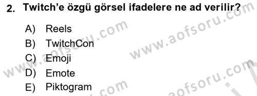 Dijital İçerik Pazarlaması Dersi 2023 - 2024 Yılı Yaz Okulu Sınav Soruları 2. Soru