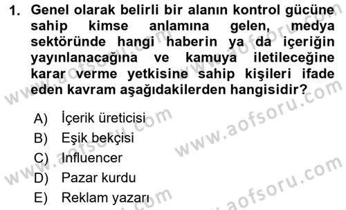 Dijital İçerik Pazarlaması Dersi 2024 - 2025 Yılı (Vize) Ara Sınav Soruları 1. Soru