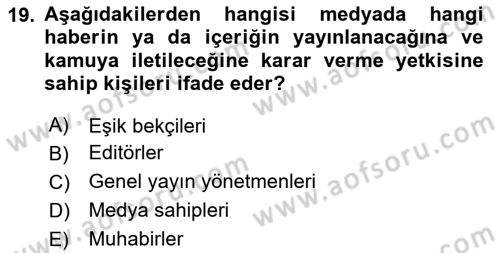 Dijital İçerik Pazarlaması Dersi 2024 - 2025 Yılı (Vize) Ara Sınav Soruları 19. Soru