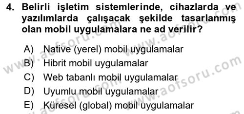 Dijital İçerik Pazarlaması Dersi 2024 - 2025 Yılı (Vize) Ara Sınav Soruları 4. Soru