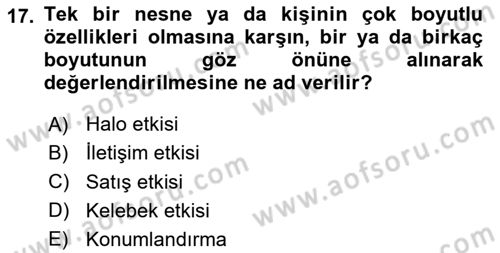 Dijital İçerik Pazarlaması Dersi 2024 - 2025 Yılı (Final) Dönem Sonu Sınav Soruları 17. Soru