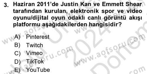 Dijital İçerik Pazarlaması Dersi 2024 - 2025 Yılı (Final) Dönem Sonu Sınav Soruları 3. Soru