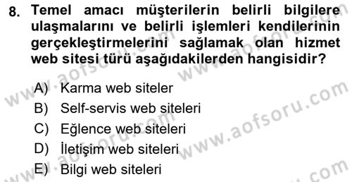 Dijital İçerik Pazarlaması Dersi 2024 - 2025 Yılı (Final) Dönem Sonu Sınav Soruları 8. Soru