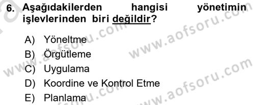 Kurumiçi Halkla İlişkiler Dersi Ara Sınavı Deneme Sınav Soruları 6. Soru