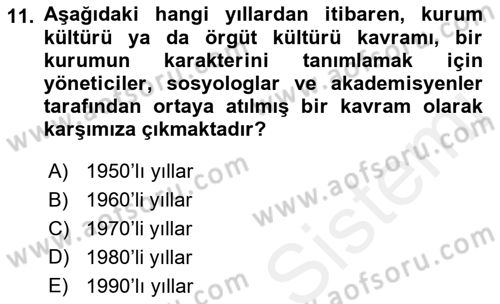 Kurumiçi Halkla İlişkiler Dersi Ara Sınavı Deneme Sınav Soruları 11. Soru