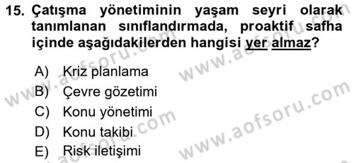 Kurumiçi Halkla İlişkiler Dersi 2018 - 2019 Yılı (Final) Dönem Sonu Sınav Soruları 15. Soru