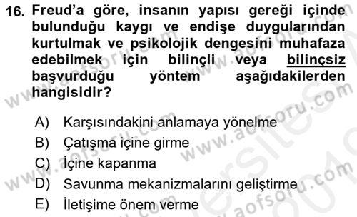 Kurumiçi Halkla İlişkiler Dersi 2018 - 2019 Yılı (Final) Dönem Sonu Sınav Soruları 16. Soru