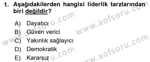 Kurumiçi Halkla İlişkiler Dersi 2018 - 2019 Yılı Yaz Okulu Sınav Soruları 1. Soru