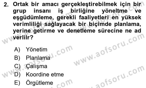 Kurumiçi Halkla İlişkiler Dersi 2018 - 2019 Yılı Yaz Okulu Sınav Soruları 2. Soru
