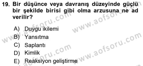 Kurumiçi Halkla İlişkiler Dersi 2019 - 2020 Yılı (Final) Dönem Sonu Sınav Soruları 19. Soru