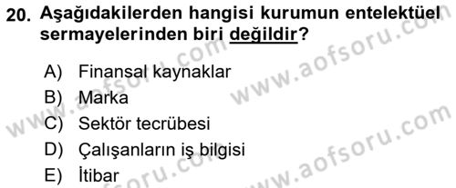 Kurumiçi Halkla İlişkiler Dersi 2019 - 2020 Yılı (Final) Dönem Sonu Sınav Soruları 20. Soru