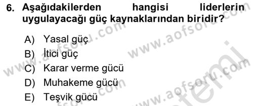 Kurumiçi Halkla İlişkiler Dersi Ara Sınavı Deneme Sınav Soruları 6. Soru