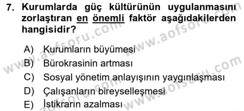 Kurumiçi Halkla İlişkiler Dersi 2021 - 2022 Yılı (Final) Dönem Sonu Sınav Soruları 7. Soru
