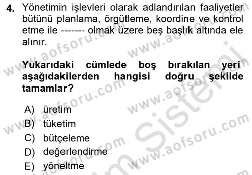 Kurumiçi Halkla İlişkiler Dersi 2021 - 2022 Yılı Yaz Okulu Sınav Soruları 4. Soru