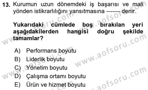 Kurumiçi Halkla İlişkiler Dersi 2022 - 2023 Yılı (Final) Dönem Sonu Sınav Soruları 13. Soru