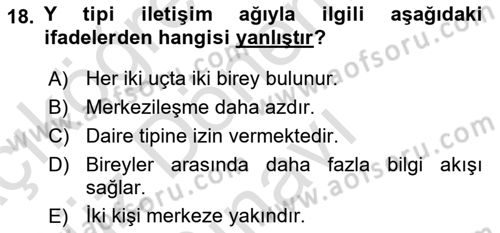 Kurumiçi Halkla İlişkiler Dersi 2022 - 2023 Yılı (Final) Dönem Sonu Sınav Soruları 18. Soru