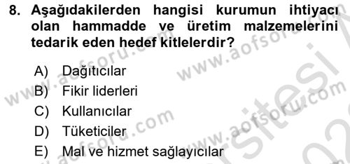 Kurumiçi Halkla İlişkiler Dersi 2022 - 2023 Yılı (Final) Dönem Sonu Sınav Soruları 8. Soru