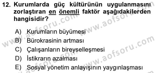 Kurumiçi Halkla İlişkiler Dersi 2022 - 2023 Yılı Yaz Okulu Sınav Soruları 12. Soru