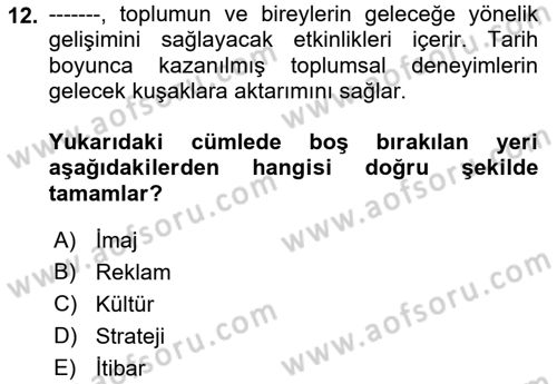 Kurumiçi Halkla İlişkiler Dersi Ara Sınavı Deneme Sınav Soruları 12. Soru