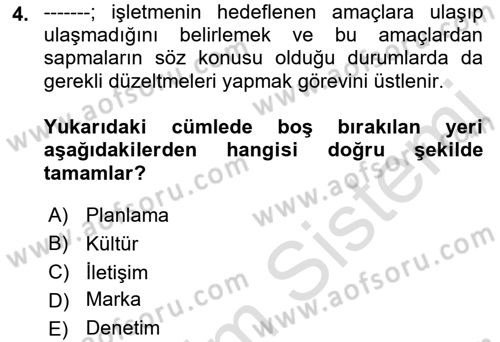 Kurumiçi Halkla İlişkiler Dersi 2023 - 2024 Yılı (Vize) Ara Sınav Soruları 4. Soru