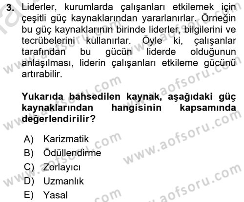 Kurumiçi Halkla İlişkiler Dersi 2023 - 2024 Yılı Yaz Okulu Sınav Soruları 3. Soru