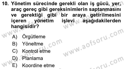 Kurumiçi Halkla İlişkiler Dersi Ara Sınavı Deneme Sınav Soruları 10. Soru