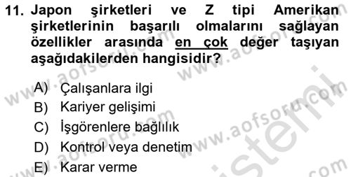 Kurumiçi Halkla İlişkiler Dersi Ara Sınavı Deneme Sınav Soruları 11. Soru