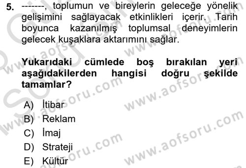 Kurumiçi Halkla İlişkiler Dersi 2024 - 2025 Yılı (Final) Dönem Sonu Sınav Soruları 5. Soru