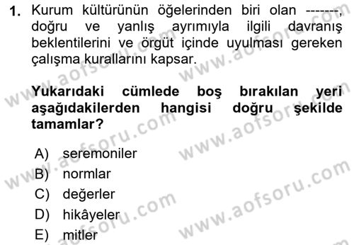 Kurumiçi Halkla İlişkiler Dersi 2025 - 2026 Yılı (Final) Dönem Sonu Sınav Soruları 1. Soru
