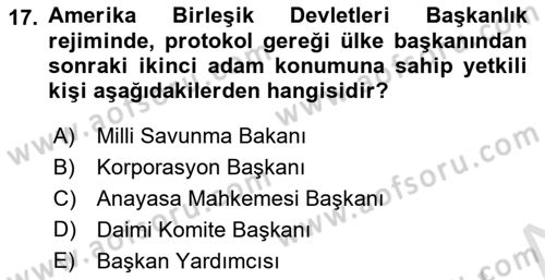 Lobicilik Ve Halkla İlişkiler Dersi 2018 - 2019 Yılı 3 Ders Sınav Soruları 17. Soru