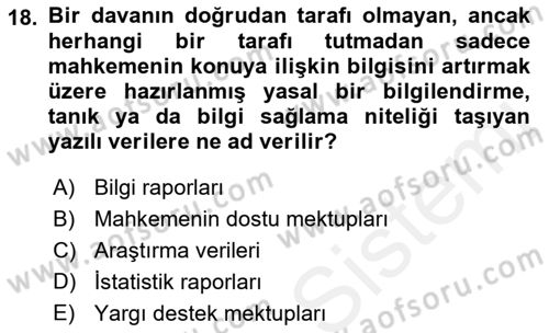 Lobicilik Ve Halkla İlişkiler Dersi 2018 - 2019 Yılı (Vize) Ara Sınav Soruları 18. Soru