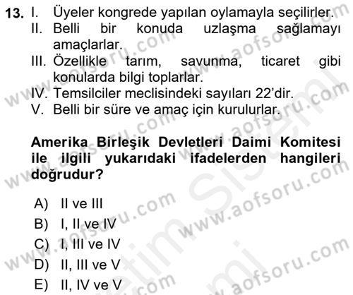 Lobicilik Ve Halkla İlişkiler Dersi 2018 - 2019 Yılı (Final) Dönem Sonu Sınav Soruları 13. Soru
