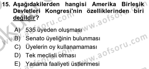 Lobicilik Ve Halkla İlişkiler Dersi 2018 - 2019 Yılı Yaz Okulu Sınav Soruları 15. Soru