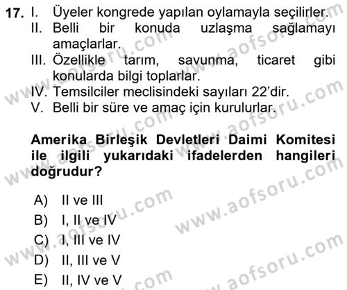 Lobicilik Ve Halkla İlişkiler Dersi 2018 - 2019 Yılı Yaz Okulu Sınavı 17. Soru