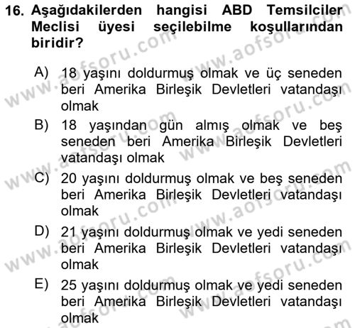 Lobicilik Ve Halkla İlişkiler Dersi 2021 - 2022 Yılı (Final) Dönem Sonu Sınav Soruları 16. Soru