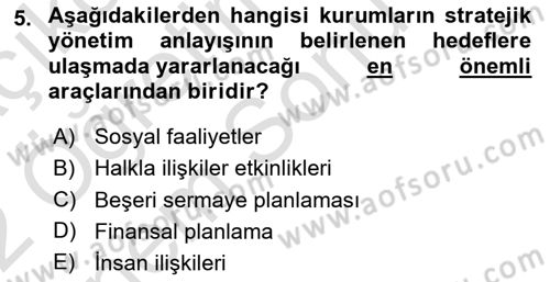 Lobicilik Ve Halkla İlişkiler Dersi 2021 - 2022 Yılı (Final) Dönem Sonu Sınav Soruları 5. Soru