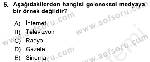 Kamu Diplomasisi Ve Uluslararası Halkla İlişkiler Dersi 2017 - 2018 Yılı (Final) Dönem Sonu Sınavı 5. Soru