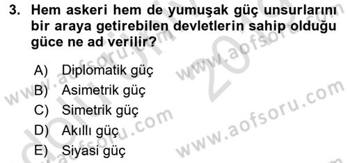 Kamu Diplomasisi Ve Uluslararası Halkla İlişkiler Dersi 2018 - 2019 Yılı 3 Ders Sınavı 3. Soru