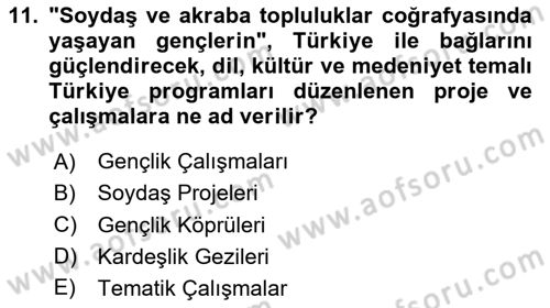 Kamu Diplomasisi Ve Uluslararası Halkla İlişkiler Dersi 2020 - 2021 Yılı Yaz Okulu Sınav Soruları 11. Soru