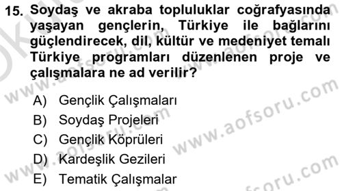 Kamu Diplomasisi Ve Uluslararası Halkla İlişkiler Dersi 2021 - 2022 Yılı Yaz Okulu Sınav Soruları 15. Soru