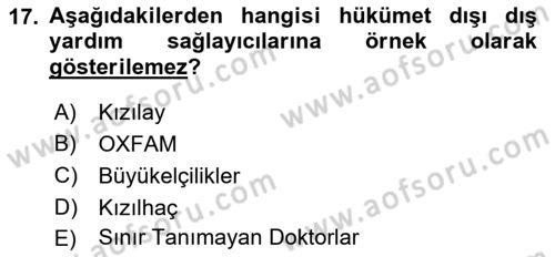 Kamu Diplomasisi Ve Uluslararası Halkla İlişkiler Dersi 2022 - 2023 Yılı Yaz Okulu Sınav Soruları 17. Soru