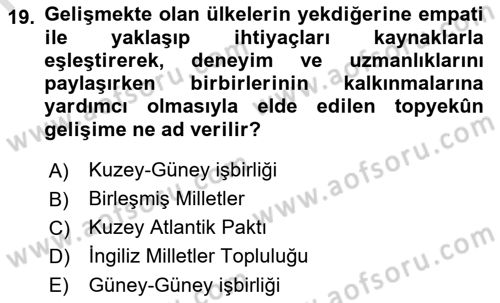 Kamu Diplomasisi Ve Uluslararası Halkla İlişkiler Dersi 2022 - 2023 Yılı Yaz Okulu Sınav Soruları 19. Soru