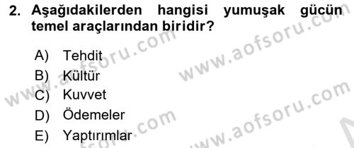 Kamu Diplomasisi Ve Uluslararası Halkla İlişkiler Dersi 2022 - 2023 Yılı Yaz Okulu Sınav Soruları 2. Soru
